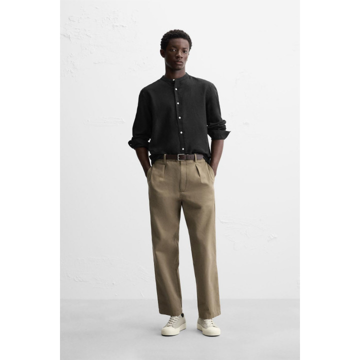 Рубашка из хлопка и льна