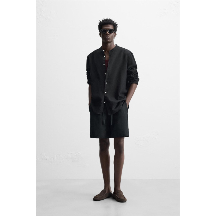 Рубашка из хлопка и льна