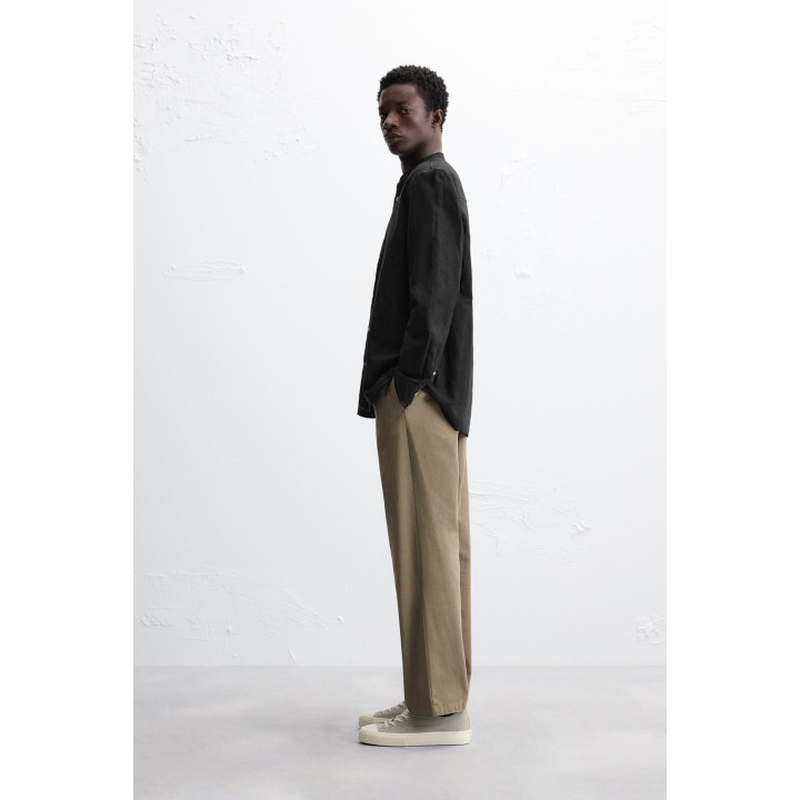 Рубашка из хлопка и льна