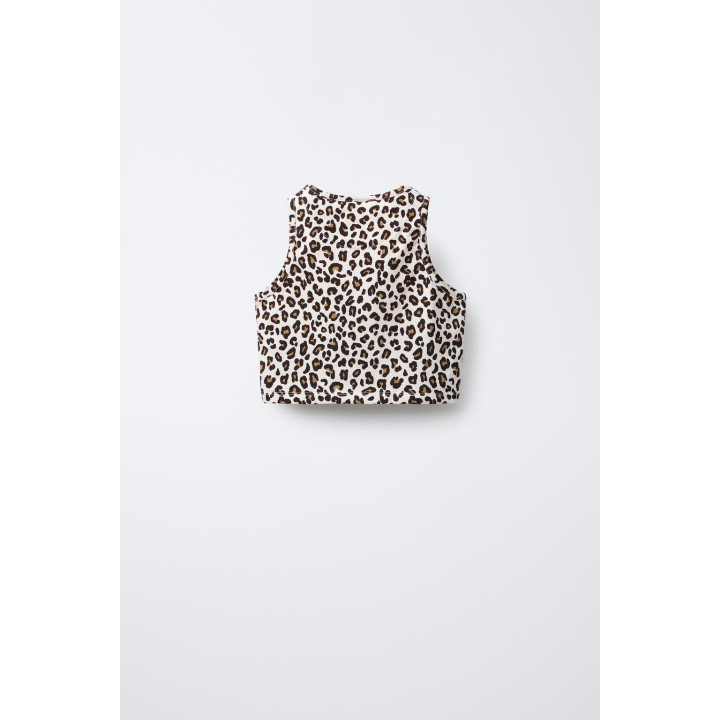 ТОП ИЗ ТКАНИ С АНИМАЛИСТИЧЕСКИМ ПРИНТОМ